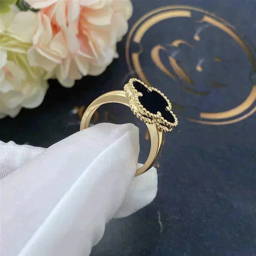 [Kincade Jewelrys]CLOVER ONYX RING