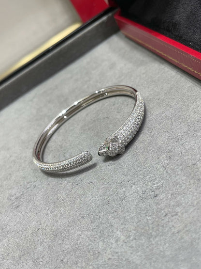 [Kincade Jewelrys]PANTHERE FULL DIAMOND OPEN BRACELET
