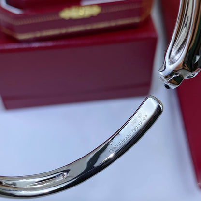 [Joyas Kincade]Pulsera abierta de plata Pantera
