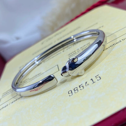 [Joyas Kincade]Pulsera abierta de plata Pantera