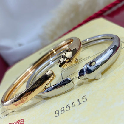 [Joyas Kincade]Pulsera abierta de plata Pantera