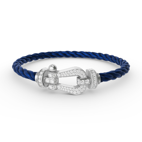 [Kincade Jewelrys]FORCE LARGE HORSESHOE FULL DIAMOND BRACELET SILVER