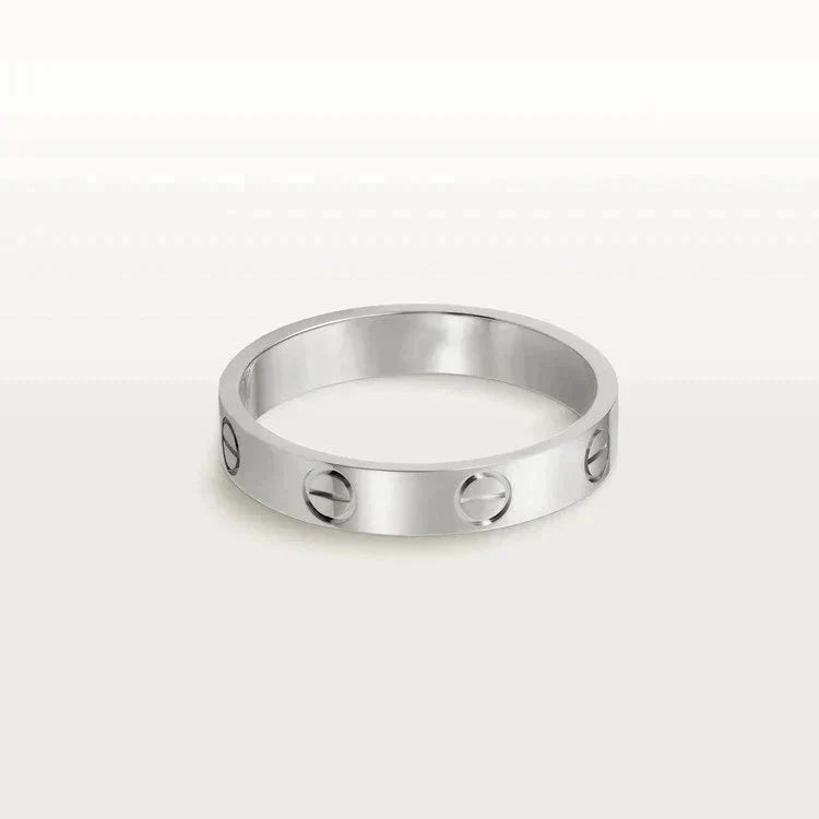 [Kincade Jewelrys]LOVE RING 4MM 1 DIAMOND SILVER