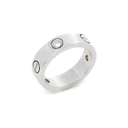 [Kincade Jewelrys] ANILLO DE AMOR 5.5MM 3 DIAMANTES PLATA