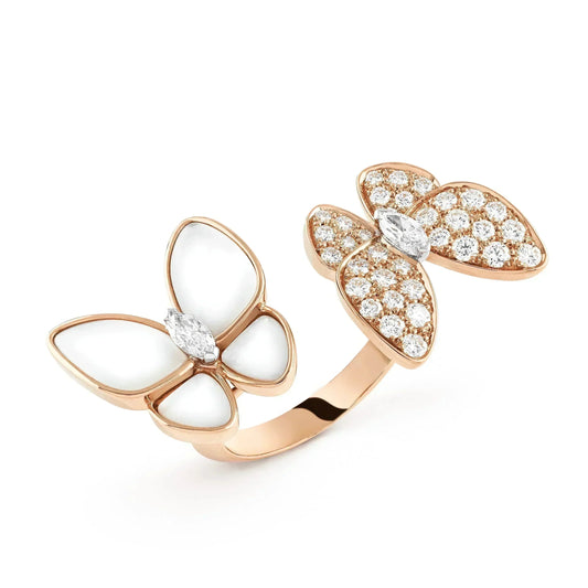 [Kincade Jewelrys]TWIN BUTTERFLY DIAMOND MOP RING