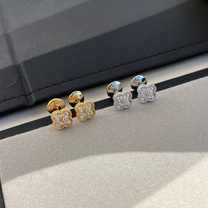 [Kincade Jewelrys] PENDIENTES MINI DE DIAMANTES CON Trébol